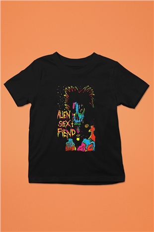 Alien Sex Fiend Baskılı Unisex Siyah Çocuk Tişört - Tshirt