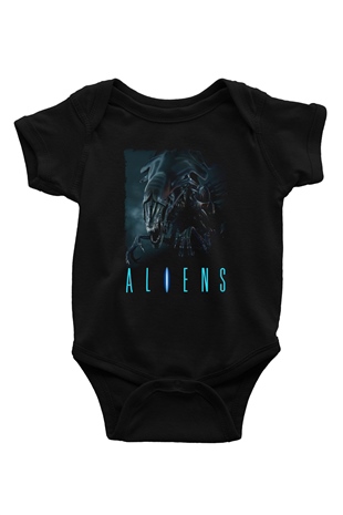 Alien Siyah Bebek Body - Zıbın