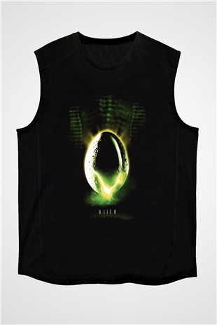 Alien Siyah Unisex  Kolsuz Tişört