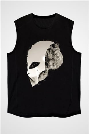 Alien Siyah Unisex Kolsuz Tişört
