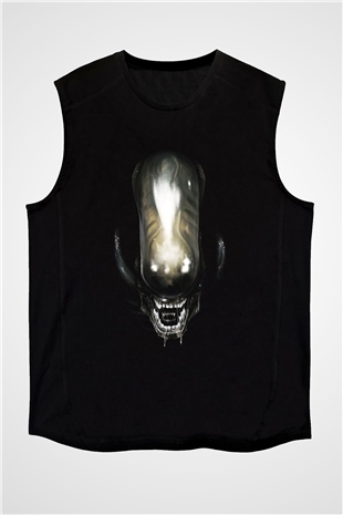 Alien Siyah Unisex Kolsuz Tişört