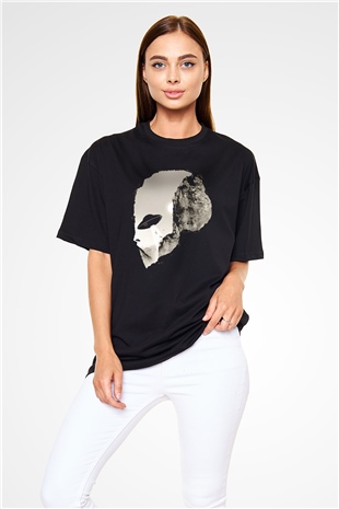 Alien Siyah Unisex Oversize Tişört T-Shirt