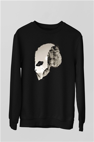 Alien Siyah Unisex Sweatshirt