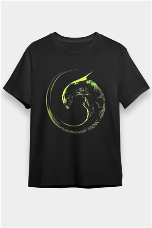 Alien Siyah Unisex Tişört T-Shirt