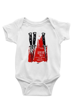 Alkaline Trio Baskılı Beyaz Unisex Bebek Body - Zıbın