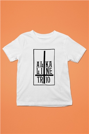 Alkaline Trio Baskılı Beyaz Unisex Çocuk Tişört