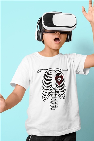 Alkaline Trio Baskılı Beyaz Unisex Çocuk Tişört
