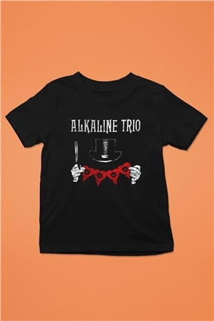 Alkaline Trio Baskılı Siyah Unisex Çocuk Tişört