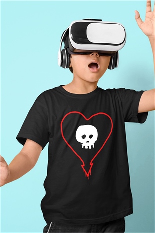 Alkaline Trio Baskılı Siyah Unisex Çocuk Tişört