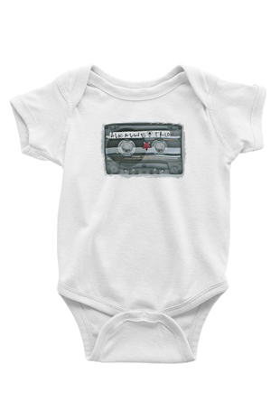 Alkaline Trio Baskılı Unisex Beyaz Bebek Body - Zıbın