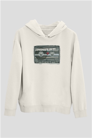Alkaline Trio Baskılı Unisex Beyaz Hoodie