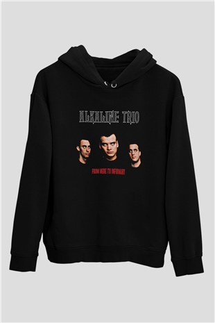 Alkaline Trio Baskılı Unisex Siyah Hoodie