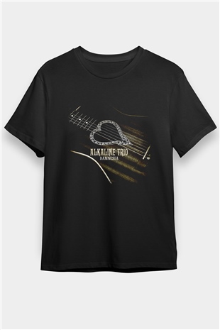 Alkaline Trio Baskılı Unisex Siyah Tişört