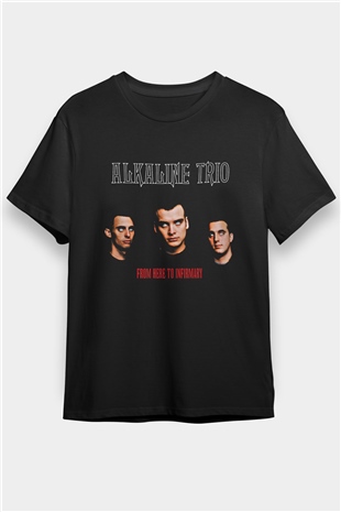 Alkaline Trio Baskılı Unisex Siyah Tişört