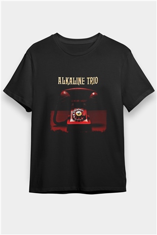 Alkaline Trio Baskılı Unisex Siyah Tişört