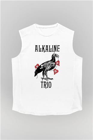 Alkaline Trio Beyaz Unisex Kolsuz Tişört