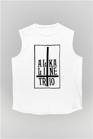 Alkaline Trio Beyaz Unisex Kolsuz Tişört