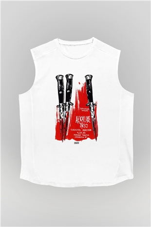 Alkaline Trio Beyaz Unisex Kolsuz Tişört