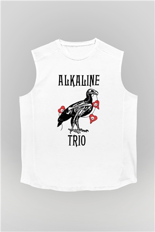 Alkaline Trio Beyaz Unisex Kolsuz Tişört