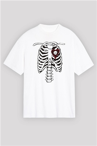 Alkaline Trio Beyaz Unisex Oversize Tişört T-Shirt