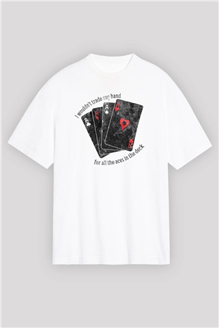Alkaline Trio Beyaz Unisex Oversize Tişört T-Shirt