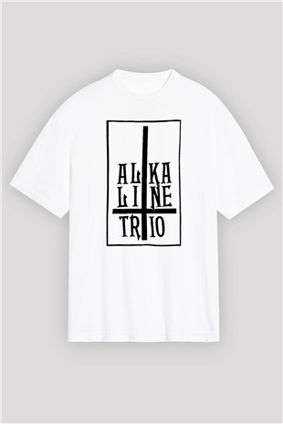 Alkaline Trio Beyaz Unisex Oversize Tişört T-Shirt