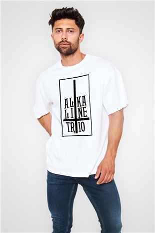 Alkaline Trio Beyaz Unisex Oversize Tişört T-Shirt