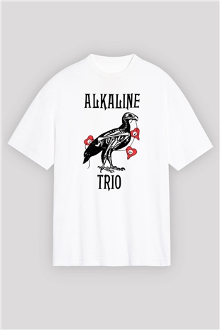 Alkaline Trio Beyaz Unisex Oversize Tişört T-Shirt