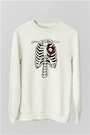 Alkaline Trio Beyaz Unisex Sweatshirt