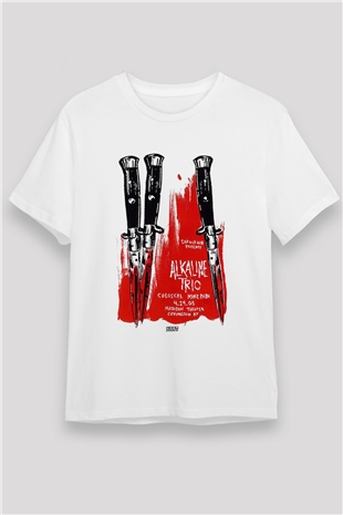 Alkaline Trio Beyaz Unisex Tişört T-Shirt - TişörtFabrikası