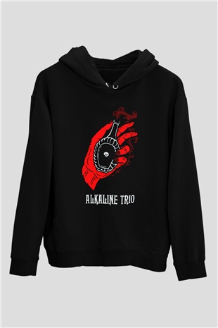Alkaline Trio Siyah Unisex Kapüşonlu Sweatshirt