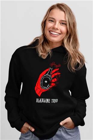 Alkaline Trio Siyah Unisex Kapüşonlu Sweatshirt