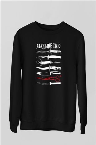 Alkaline Trio Siyah Unisex Sweatshirt