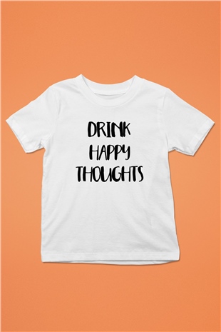 Alkol Beyaz Unisex Çocuk Tişört