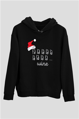 Alkol Siyah Unisex Hoodie