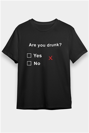 Alkol Siyah Unisex Tişört T-Shirt - TişörtFabrikası