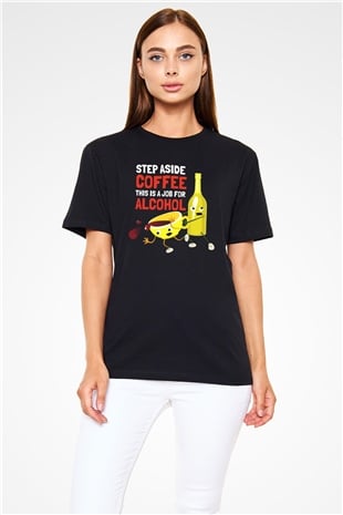 Alkol Siyah Unisex Tişört T-Shirt - TişörtFabrikası
