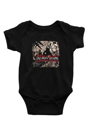 All Shall Perish Baskılı Unisex Siyah Bebek Body - Zıbın