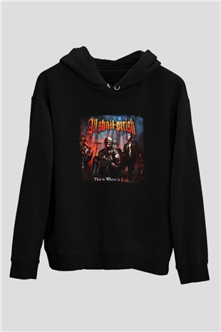 All Shall Perish Baskılı Unisex Siyah Hoodie