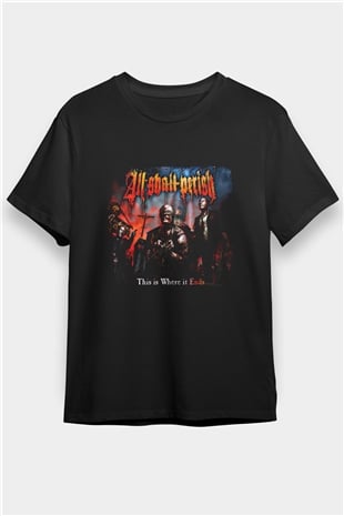 All Shall Perish Baskılı Unisex Siyah Tişört