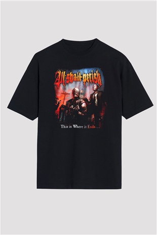 All Shall Perish Siyah Unisex Oversize Tişört T-Shirt