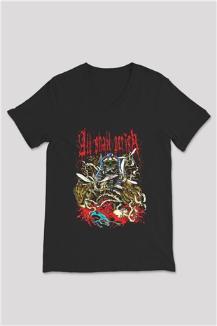 All Shall Perish Siyah Unisex V Yaka Tişört T-Shirt
