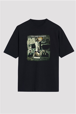 All That Remains Baskılı Unisex Siyah Oversize Tişört