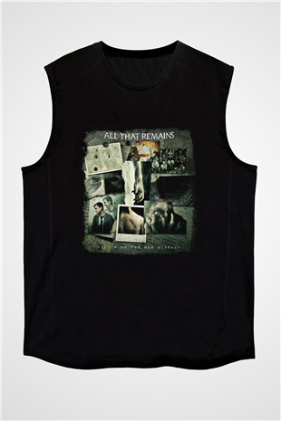 All That Remains Baskılı Unisex Siyah Kolsuz Tişört