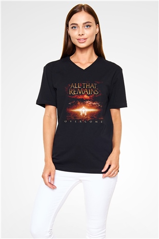 All That Remains Siyah Unisex V Yaka Tişört T-Shirt