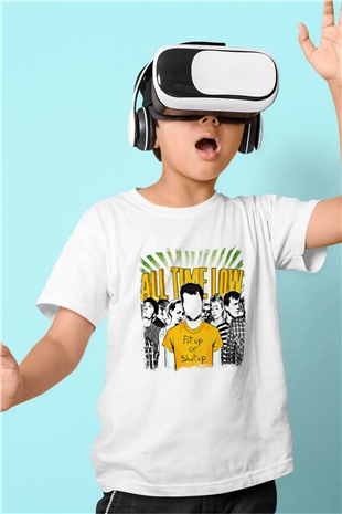 All Time Low Baskılı Unisex Beyaz Çocuk Tişört