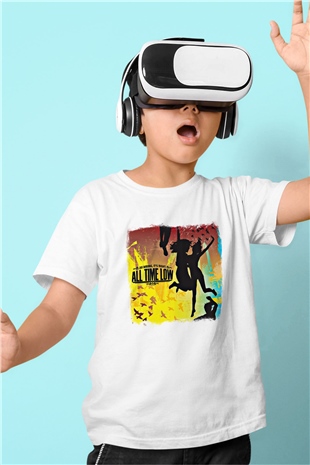 All Time Low Baskılı Unisex Beyaz Çocuk Tişört