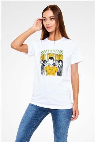All Time Low Baskılı Unisex Beyaz Tişört