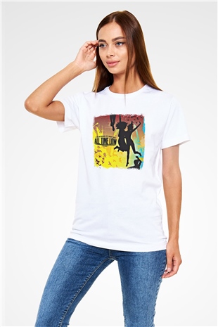 All Time Low Baskılı Unisex Beyaz Tişört