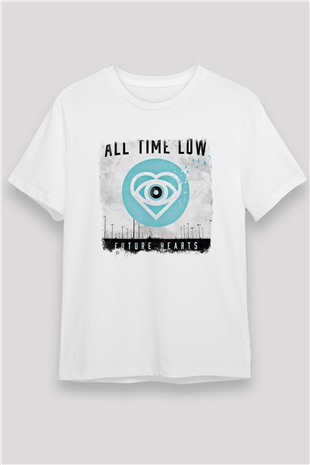 All Time Low Baskılı Unisex Beyaz Tişört